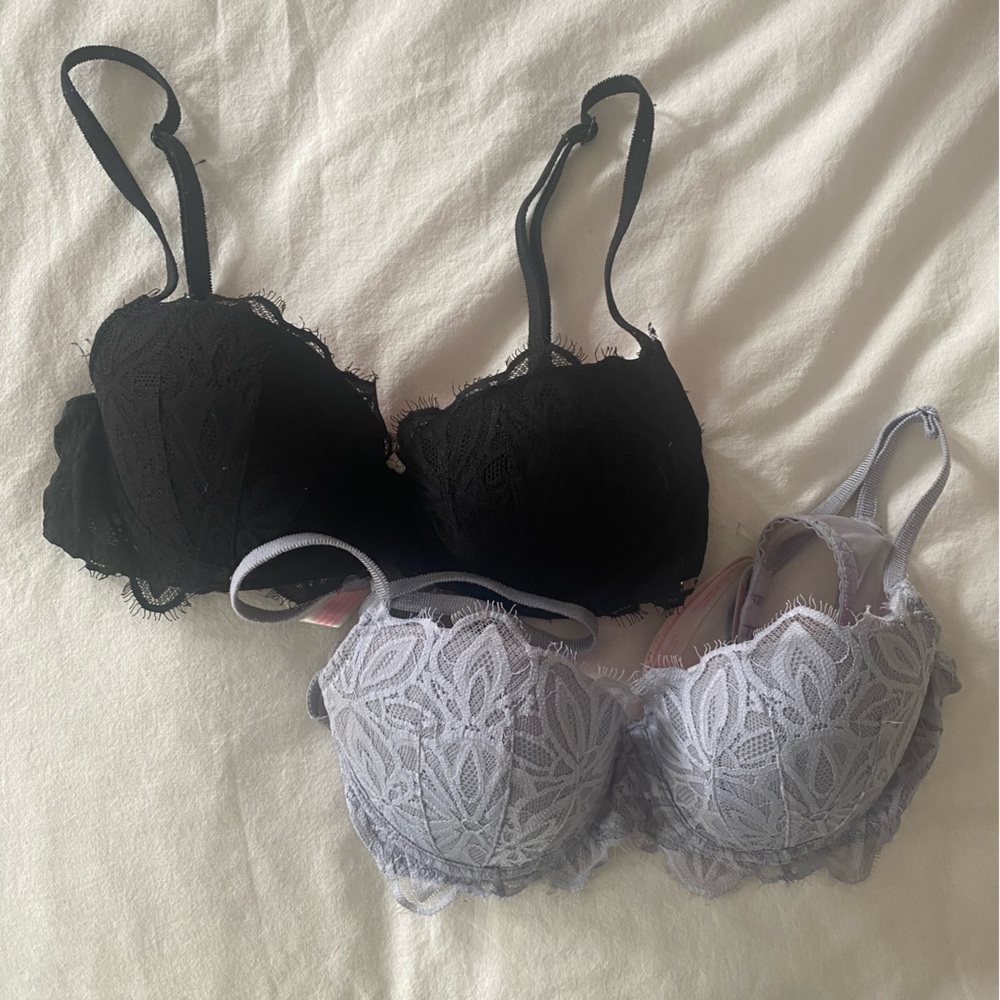 Lot of 2 PINK push up bras